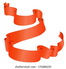 Long flowing red tape for festivities vector