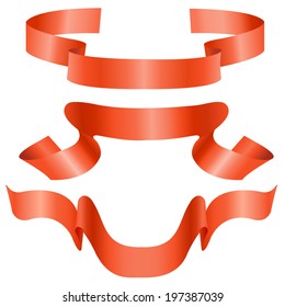 Long flowing red tape for festivities vector