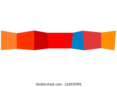 Long folded colored paper in perspective for your ad - vector