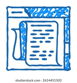 long form content seo doodle icon sketch vector. long form content seo sign. isolated symbol illustration