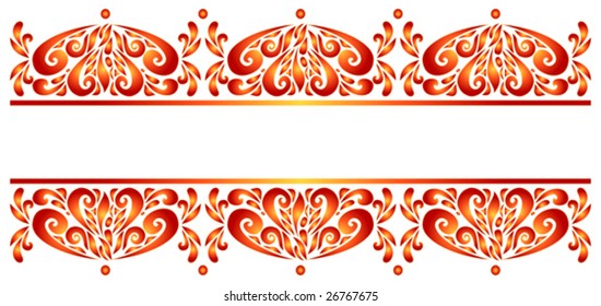 Long frame on white background