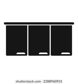 Long furniture icon simple vector. Interior kitchen. Stove cook