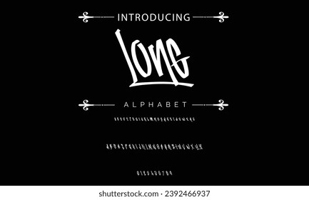 Long Graffiti font text effect, spray and street text style