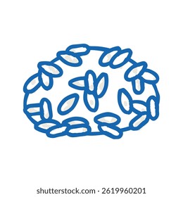 long grain white rice doodle icon sketch vector. long grain white rice sign. isolated symbol illustration