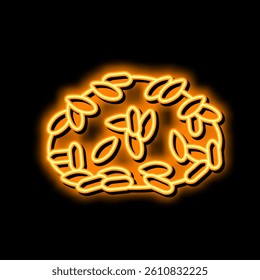 long grain white rice neon light sign vector. long grain white rice illustration