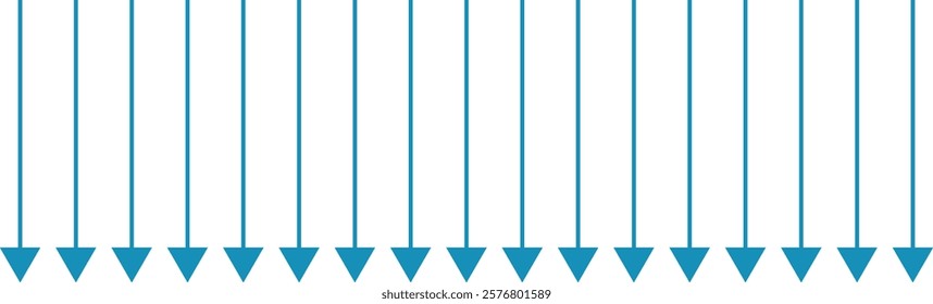 long gray arrows, arrow icons. blue direction icons, mirror reflection