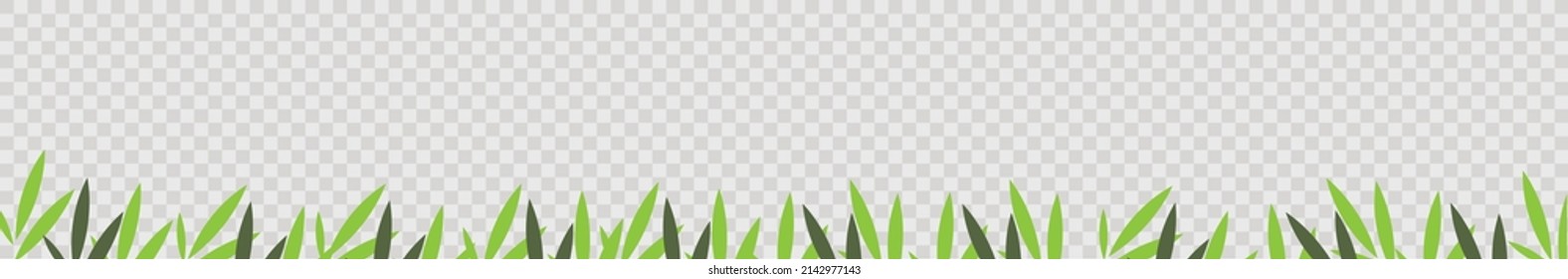 Long green grass to use as a design element isolated from transparent vectors for art and magazine backgrounds.
