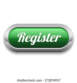 Long green register button with metallic border