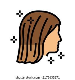 long hair color icon vector. long hair sign. isolated symbol illustration