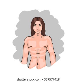 long hair man