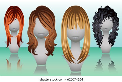 Long hair in natural colors