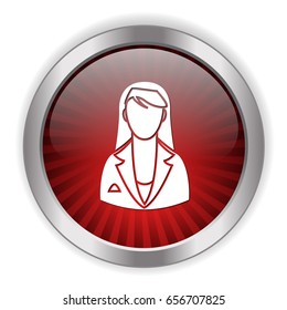 long hair woman character icon