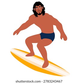 long haired man surfing on yellow surfboard riding wave