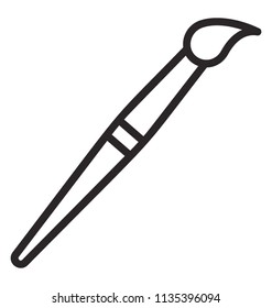 
A long hand held brush with fibre brush used for water and poster painting 
