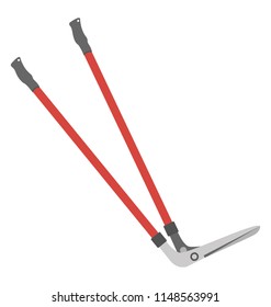
Long handle ending with two blades denoting law shear icon 
