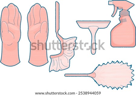 Long Handle Mop and Squeegee Set | Floor and Window Cleaning Tools