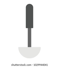 
A long handled cup shaped spoon used to serve soup
