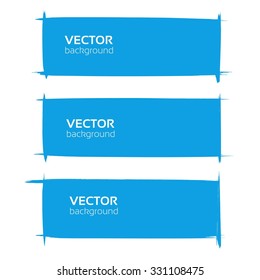 Long horizontal banners from blue textured strokes