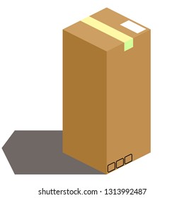 Long Horizontal Box with Yellow tape