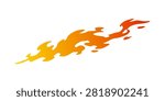 Long Horizontal Fire Flame Trail Motion Symbol
