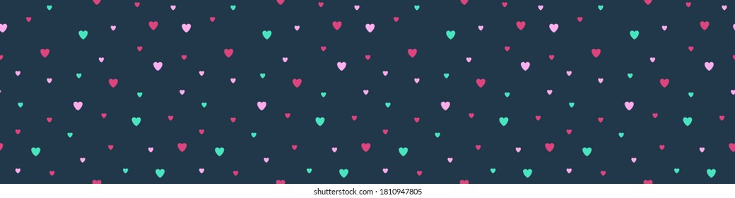 long horizontal web banner pattern hearts for february 14. hearts pattern for web page.creative and hearts brackdrop great for valentine's day,mother day or romantic fabrics, banner, postcards,cards