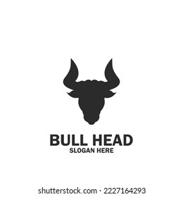 Long Horn Bull Buffalo Cow Cattle Head Toro Taurus logo design inspiration