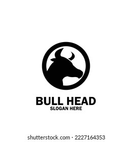 Long Horn Bull Buffalo Cow Cattle Head Toro Taurus logo design inspiration