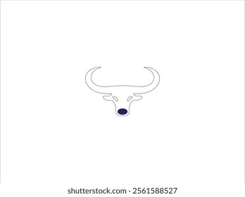 Long horn design , vector  , illustration , skull head silhouette vector illustration, and template.