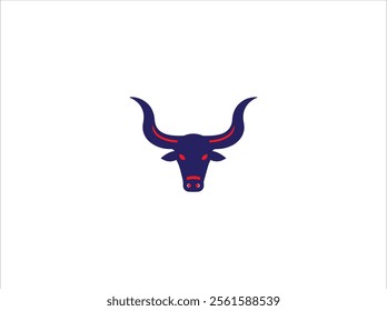 Long horn design , vector  , illustration , skull head silhouette vector illustration, and template.