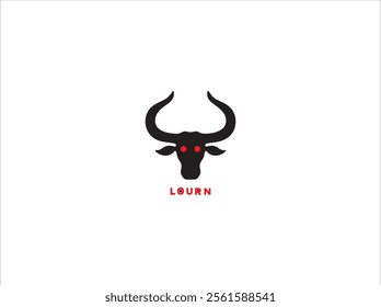 Long horn design , vector  , illustration , skull head silhouette vector illustration, and template.