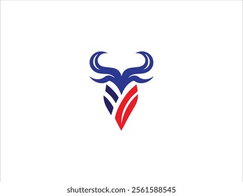 Long horn design , vector  , illustration , skull head silhouette vector illustration, and template.