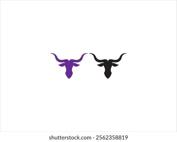 Long horn design , vector , illustration and isolate template .