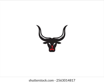 Long horn design, vector , illustration and  isolate template .