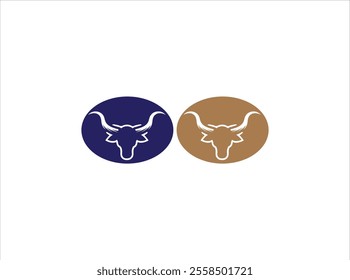 Long horn logo design ,vector , illustration and isolate template design .