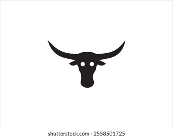 Long horn logo design ,vector , illustration and isolate template design .