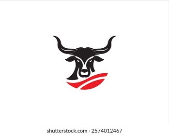 Long horn logo design , vector , illustration and isolate template .