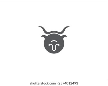 Long horn logo design , vector , illustration and isolate template .