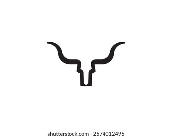 Long horn logo design , vector , illustration and isolate template .