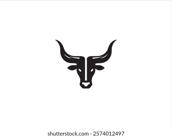 Long horn logo design , vector , illustration and isolate template .