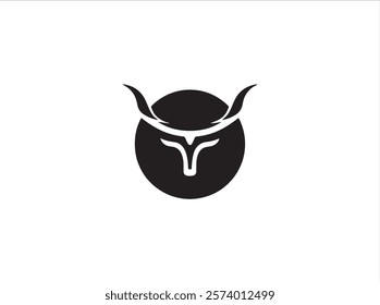 Long horn logo design , vector , illustration and isolate template .