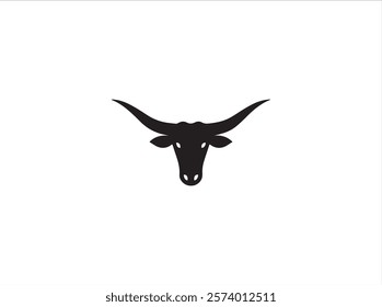 Long horn logo design , vector , illustration and isolate template .