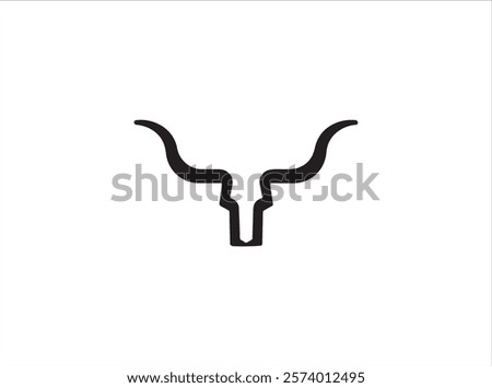 Long horn logo design , vector , illustration and isolate template .
