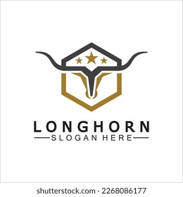 Long horn logo template vector illustration design
