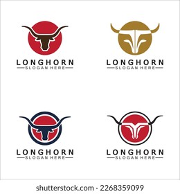 Long horn logo template vector illustration design