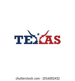 Long Horn Texas Logo Vector.