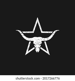 Long Horn Texas Logo Vector.