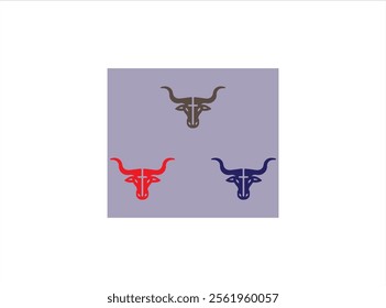 Long horn vector design , illustration , isolate template , which contain a identity .