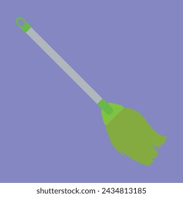 Long House Cleaning Brush Vector Illustration Icon Cleaning Brush mop