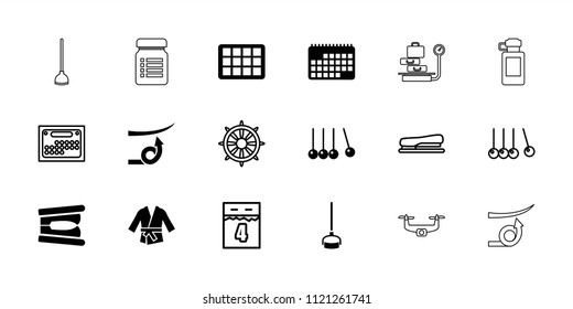 Long icon. collection of 18 long filled and outline icons such as cradle, kimono, calendar, helm, stapler, 4th date calendar. editable long icons for web and mobile.