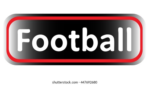 Long icon red black football inscription